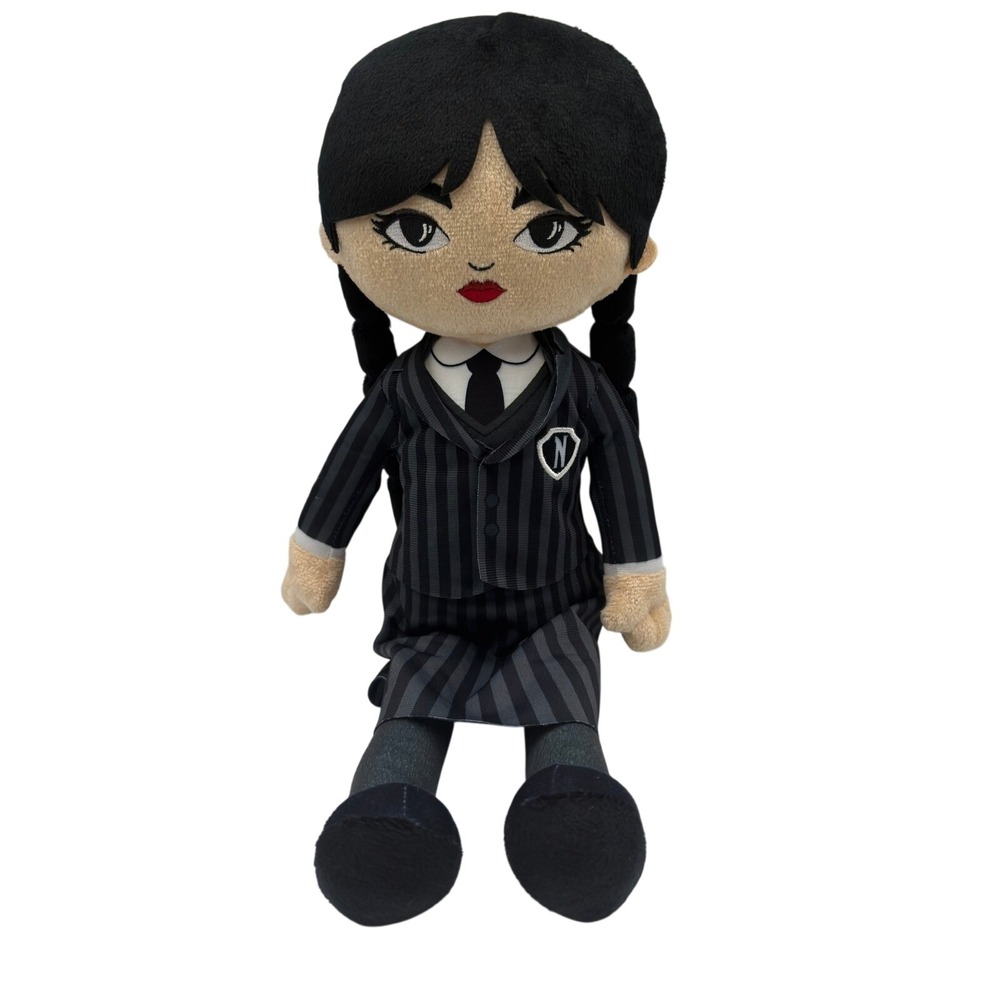 Wednesday Addams Plush Doll Nevermore Academy Uniform 15.5" Netflix Series